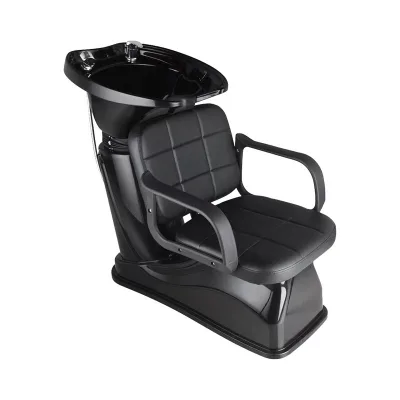 2025 Lucky Juming Hot Sale Gold Black Beauty Salon Furniture Modern Hair Washing Shampoo Chair