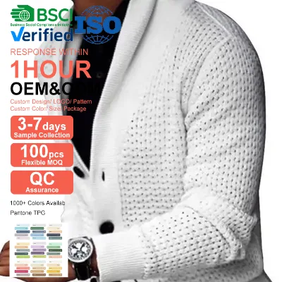 2021 Autumn Men Cardigan Sweater Coat Warm Knitting Sweaters Casual Slim Fit Turtleneck Jumpers Men Winter Business Sweater