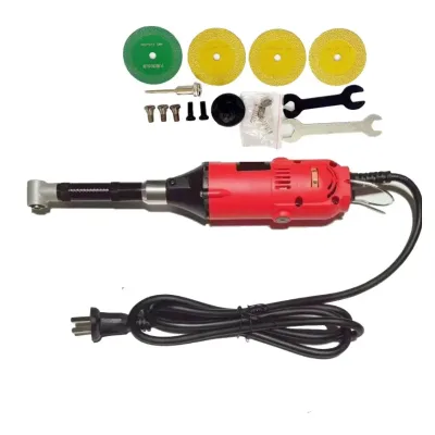 Corded Mini Right-angle Grinder, Suitable for Removing Tile Grout and Sanding/polishing European-standard Plugs