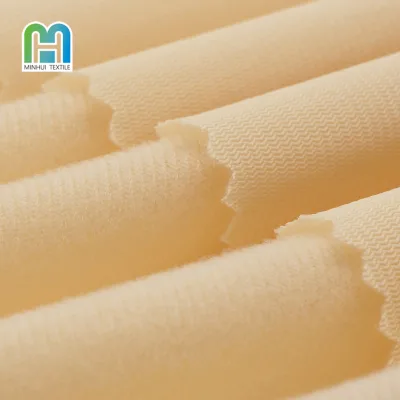 Soft Loop Fabric Polyester Plain Magic Tape Bottom 170GSM Sponge Laminated MicroFiber for Futon Sofa Bed