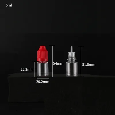 High Quality HDPE clear Medical Squeeze Dropper Bottle 5ml Eye Drops Bottle