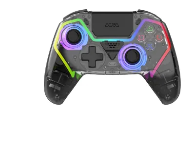 Wireless Game Controller with RGB Lighting and Macro Programming for PS5 / PC / IOS / Android / Steam Gaming Joystick