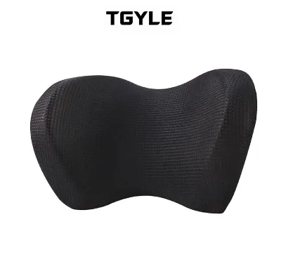Factory-direct Supply Minimalist Style Car Headrest All-season Ice-silk Seat Pillow Memory-foam Neck Pillow Lumbar Support Set