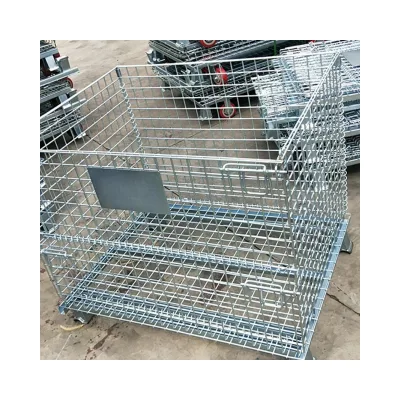 Factory Direct Sales Foldable Large Capacity Warehouse Heavy Duty Storage Cage Galvanized High Quality Hot Selling