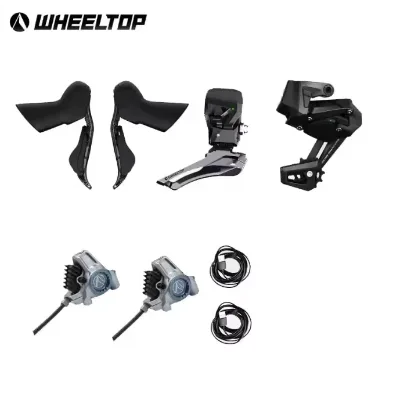 Wheeltop EDS TX-6000 Wireless Electronic Mountain Bike Groupset Carbon Fiber 7-14 Speed Compatible Rim and Hydraulic Disc Brake