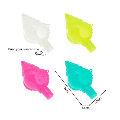 Conch Shaped Whistle Toy for Capsule Prize & Party Favor | Mini Plastic Sea Shell Noise Maker Wholesale Small Toys for Kids