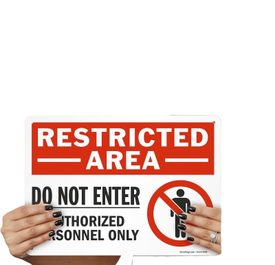 Smart Sign Restricted Area - Do Not Enter, Authorized Personnel Only "OSHA Metal Tag, 40 Mil Laminated Anti Rust Aluminum Sign