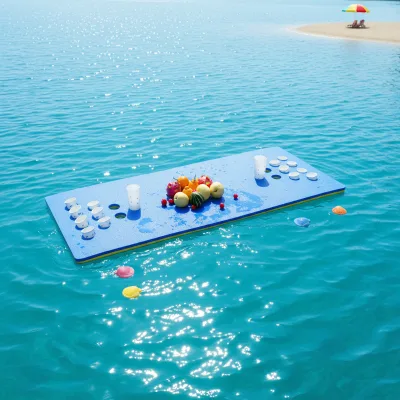 Wholesale Durable XPE Foam Floating Tray Waterproof Pool Serving Table for Luxury Resort Hotel and Spa Floating Breakfast