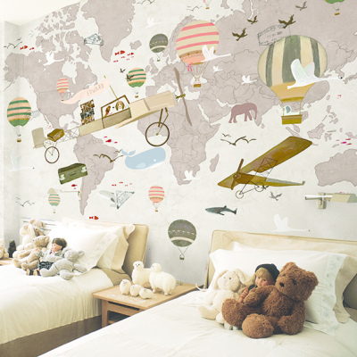 Attractive World Map Wallpapers Customized Mural Wall Paper for Home Decor