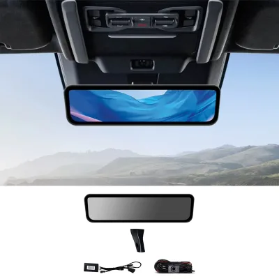 For Denza B5 Streaming Media Rearview Mirror, HD Night Vision Dash Cam, Front & Rear Dual Lens Recording, OEM Fit