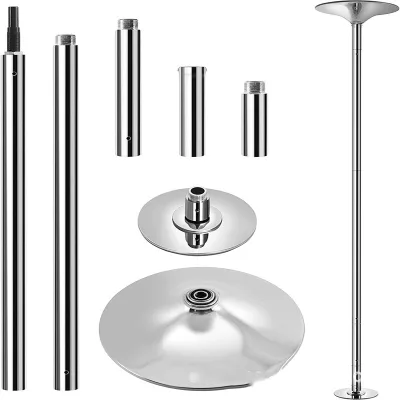 Portable Durable Waterproof Silver Home Hotel Dance Pole Extensions Strong Stainless Steel Yoga Exercise Weight Loss Custom Logo