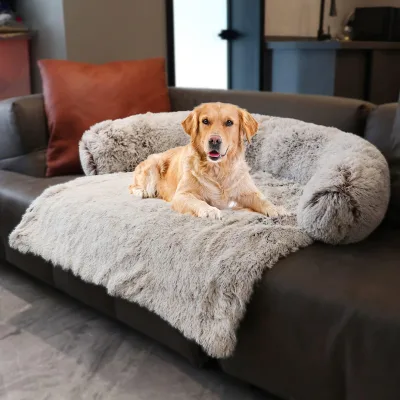 Washable Luxury Soft Plush Memory Foam Pet Couch Cover Protector Winter Warm Kennel Dog Bed Blanket Sofa Mat Furniture Cover