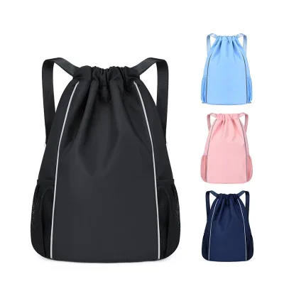 Personalized Custom Logo Fashion Large Capacity Drawstring Backpack Travel Shoulder Bag Lightweight Waterproof Sports Gym