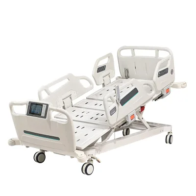 Excellent Quality Intelligent Weighing ICU Electric Five-function Nursing Bed 250kg Capacity Metal Construction Hospital Use