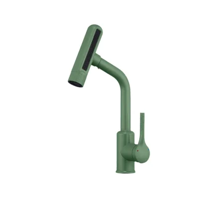 Household Kitchen Faucet Dual Hot-and-Cold Vegetable Sinks; Waterfall Spout Feathered Design; Universal-Angle Basin Faucet