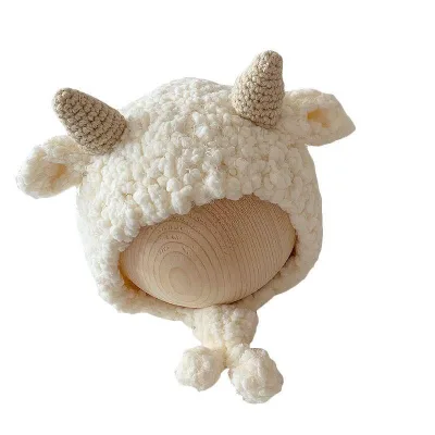 HY7 Fashion Hats for Children for Girls Knit Beanies Hats Kids Toddler Cotton Unisex Winter Solid Color Cap