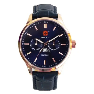Top Selling Steel Man Watch with Miyota OS21 Chronograph Movt butterfly Buckle Watches
