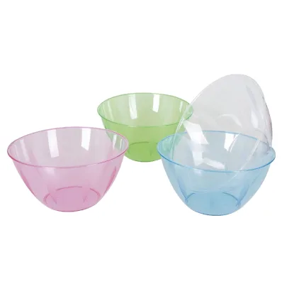 4.9L Home Kitchen Large Reusable Transparent Plastic Bowl Salad Food Bowl PS Salad Bowl
