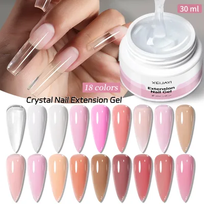 30ml Nude Pink HEMA Free Hard Gel Nail Builder Custom Logo Quick Building Acrylic Gels for Nail Extensions