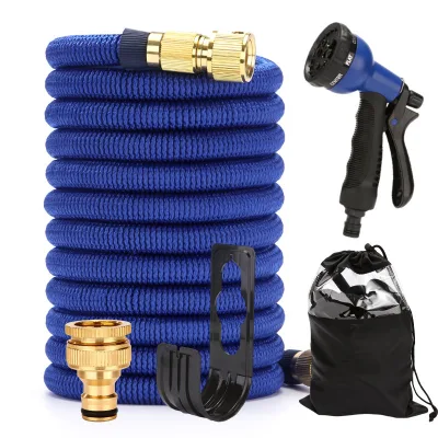 Customized Flexible Garden Hose 3 Layer Natural Latex With Multi Function Expandable Watering Hose