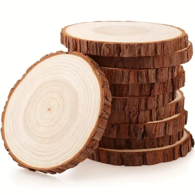 Unfinished wooden coasters blanks Natural beech wood coasters with bark wooden coaster beer