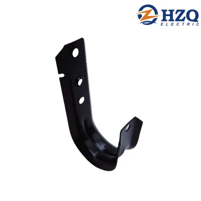 Factory Direct Supply Black Cable Bracket J Hook Appliance Hardware Opening Diameter 1-5/16 Inch Model ZQJH21BK Made in China