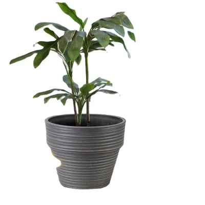 For Fashionable Modern Eco-Friendly Round Plastic Garden Pot for Indoor/Outdoor Use