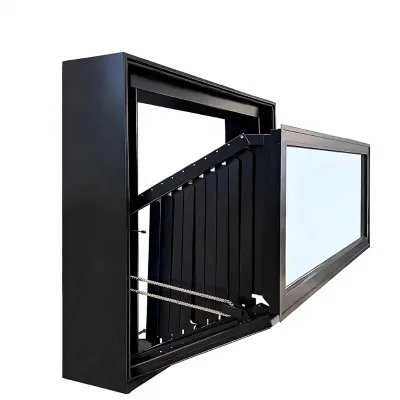 Innovative Automatic Vertical Swing Opening Aluminum Alloy Attic Skylight Large Roof Window Modern Design Windproof Function
