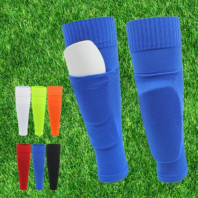 High Quality Breathable Nylon Football Calf Sleeves with Pockets for Adult Sport Protection All Seasons Use