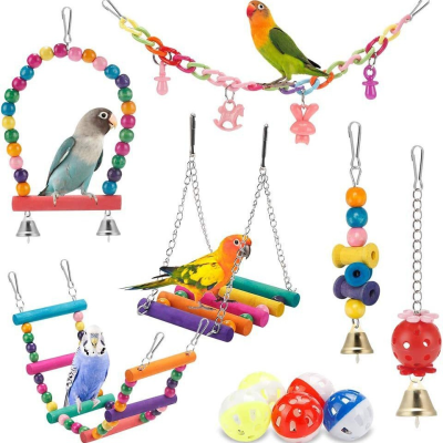 11 Pack Bird Toys Set Wholesale Parrot Bird Toys Chew Bird Products