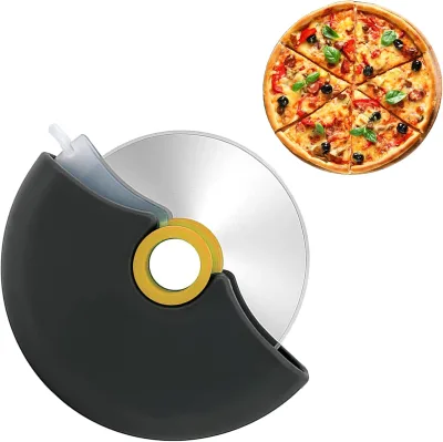 Yuou Pizza Tools Custom Sustainable Eco-Friendly Stainless Steel Pizza Cutter Round Wheel Pizza Slicer with Logo Dishwasher Safe