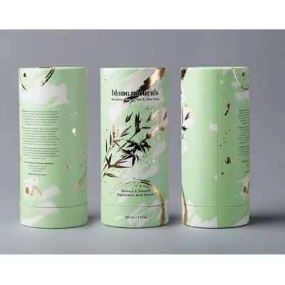 Recyclable Cosmetic Oil Bottle Packaging Round Paper Cardboard Tube for Essential Oil Paper Tube Packaging for Skin Care Lotion