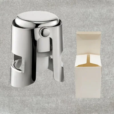 Premium Stainless Steel Wine Stopper Air Tight for Champagne Stopper with Silicone Leak Proof for Beer & Wine Bottles