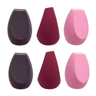Wholesale Makeup Sponges Special Shaped 3Cut Pudding Makeup Blender Super Soft Non Absorbent Dual Use for Wet & Dry Makeup