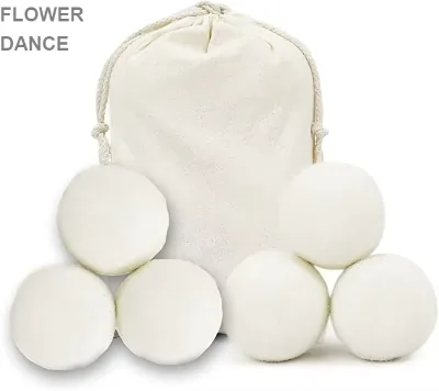 White Handmade Eco Organic 100% New Zealand Wool Dryer Balls