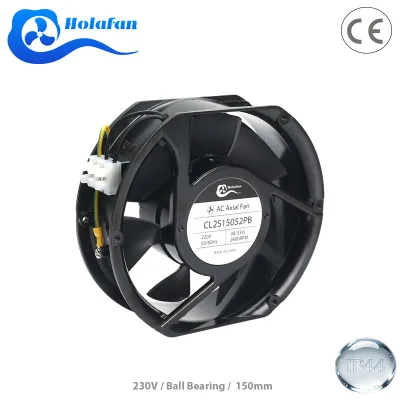 High Speed 150mm Round Axial Duct Fan 230V AC 2600RPM Ventilation Exhaust Fan for Industrial Cabinet & Kitchen