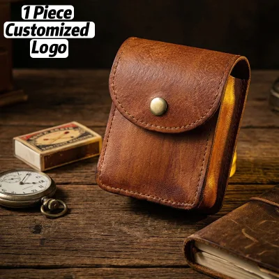 Small Storage Dust Cover Durable Lightweight Simple New Genuine Leather Vintage Cigarette Box Protective Case