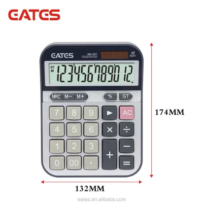 Big Button Solar Calculator Metallic Plate