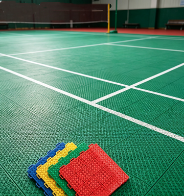In Stock PP Interlocking Floor Sample Anti Slip Breathable Waterproof for School Tennis Court Badminton Court Engineering