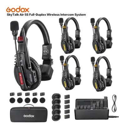 Godox SkyTalk Air 1V4 2.4GHz 3G POC Wireless Intercom System 0-500m Noise Free Design Compact Battery for Film Crews Group