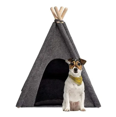 High Quality Washable Soft Felt Tent Cave Felt Pet House Felt Dog Tent Cave for Pet Playing and Sleeping