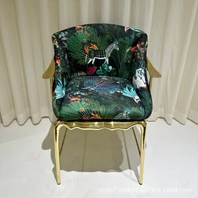 Modern Designer Upholstered Convertible Luxury Solid Brass Dining Chair for Villa Hotel Restaurant Use