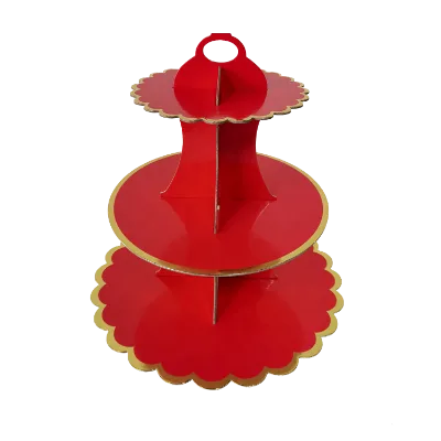 Cupcake Stand Dessert DIY Paper Craft Dessert Display Rack 3-Layer Disposable Round Birthday