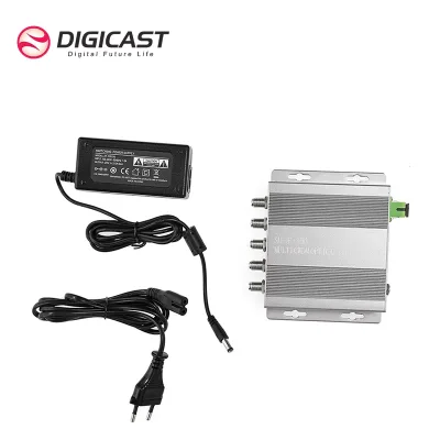 DIGICAST Satellite Optical Transmitter 1550nm Ku C Band Frequency 4 Tuner DVB CATV 5dBm*4 Output Power 1510-1570nm Wavelength