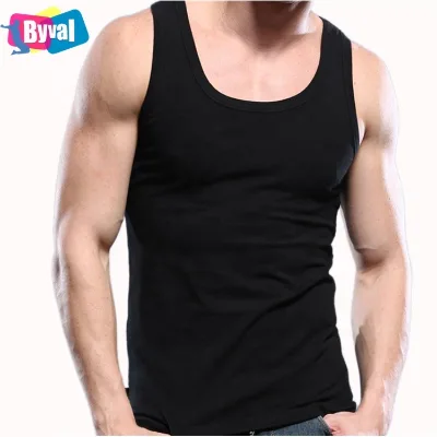 Wholesale Mens 100% Cotton Tank Tops Fitness Casual Singlets Sleeveless Sports Shirts Manufacturer in China