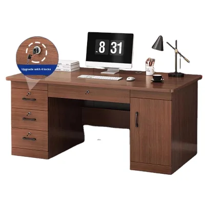 Modern Wooden Panel Office Computer Desk for Home Use Simple Design with 1 Year Warranty