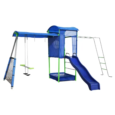 Customized Children's Backyard Metal Round Mat Adjustable Safe 360 Rotate Garden Outdoor Playground Equipment Slide Swing