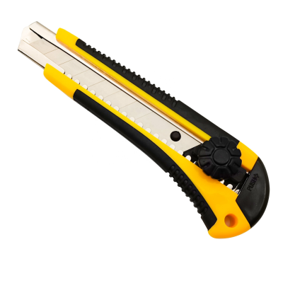 Wholesale Plastic Retractable Utility Knife Box Cutter 18mm Paper Cutting Snap-off Blade Knife for Safety with Safety Lock
