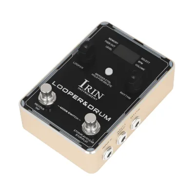 IRIN Looper Pedal Drum Machine Guitar Effect Pedals 44.1kHz/24 Bit 160 Minutes Recording Time 100 Drum Machine Rhythms Double