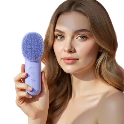New Arrival Hand Held Portable Cold Heated Face Massager Beauty Care Waterproof Pore Cleaner Exfoliating Electric Silicone